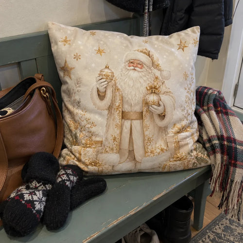 1/4 Pièces de Housses de Coussin Dorées pour Décoration de Noël en Polyester pour la Maison, la Voiture et le Canapé — photo