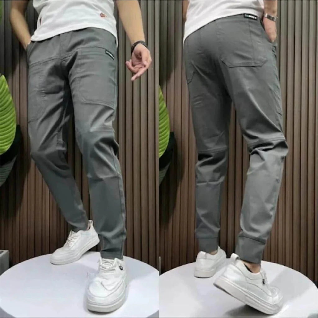 Prémiové Strečové Cargo Džíny – Pohodlí a Styl — Šedá, fotografie 7