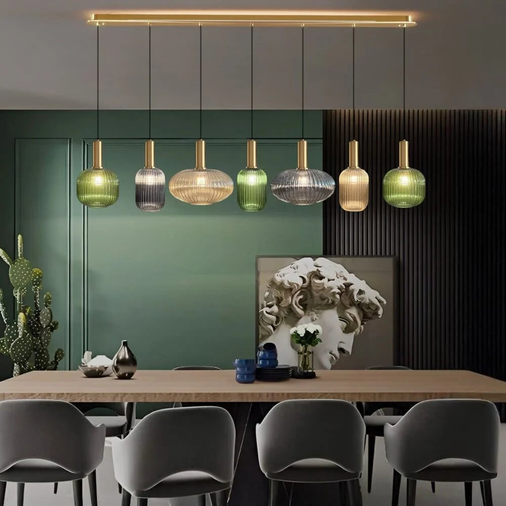 Chique Vintage Hanglamp van Glas — foto 2