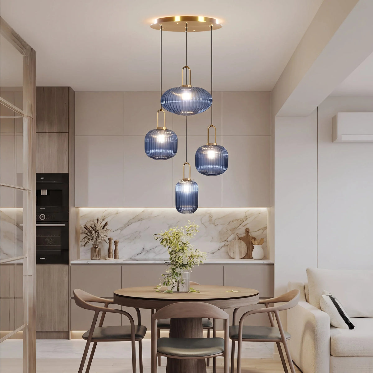 Chique Vintage Hanglamp van Glas — foto 13