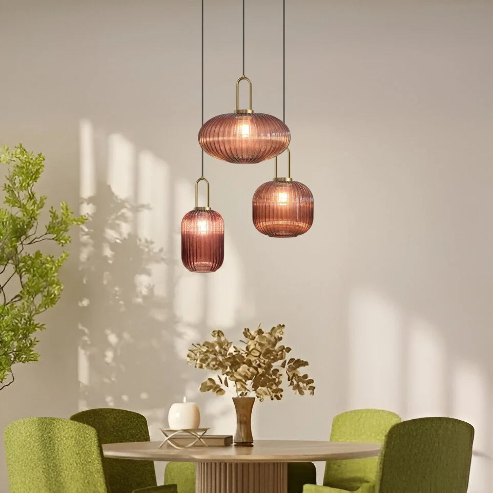 Chique Vintage Hanglamp van Glas — foto 15