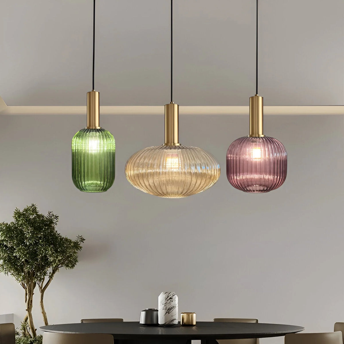 Chique Vintage Hanglamp van Glas — foto 20